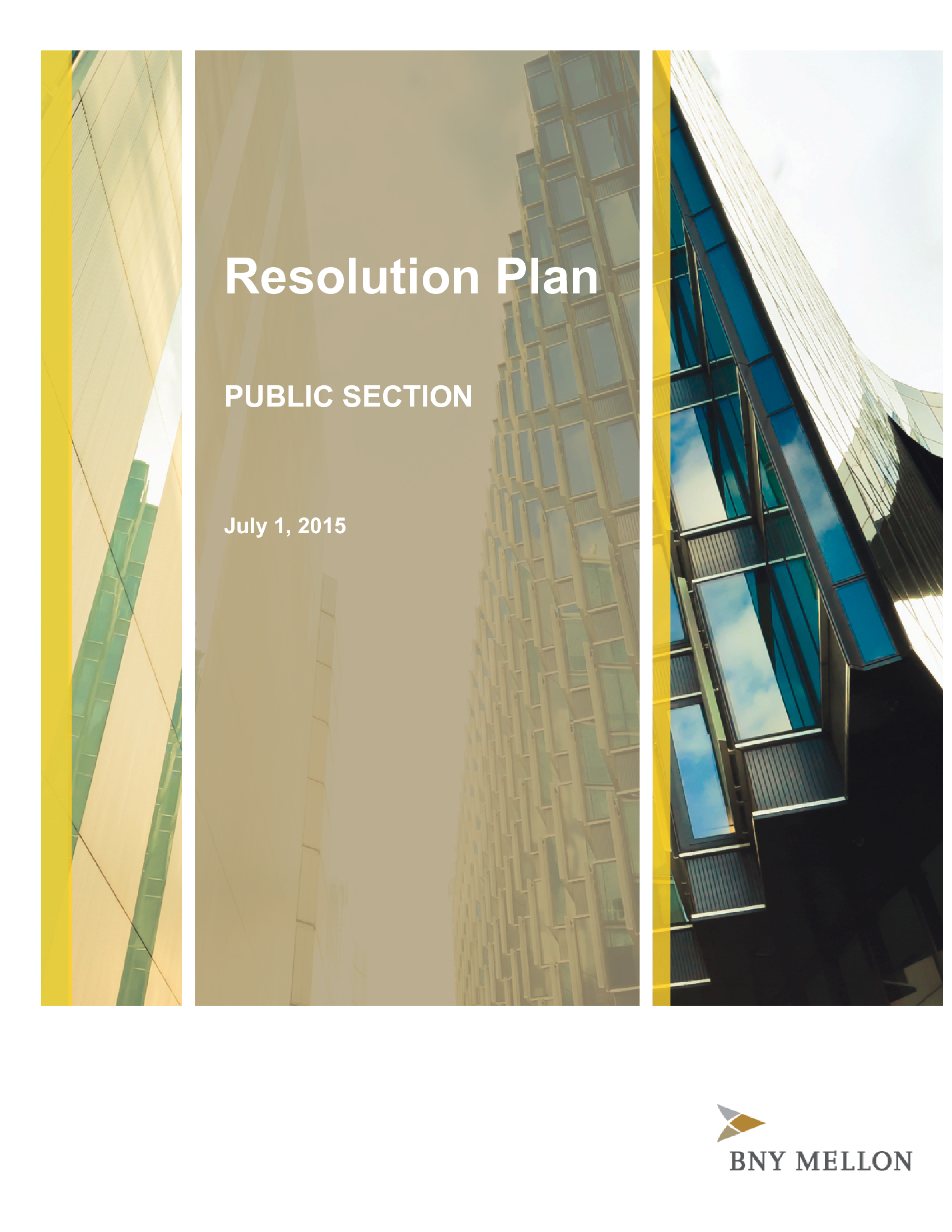 Advisorselect - Bny Mellon - Resolution Plan Public Section - July 2015