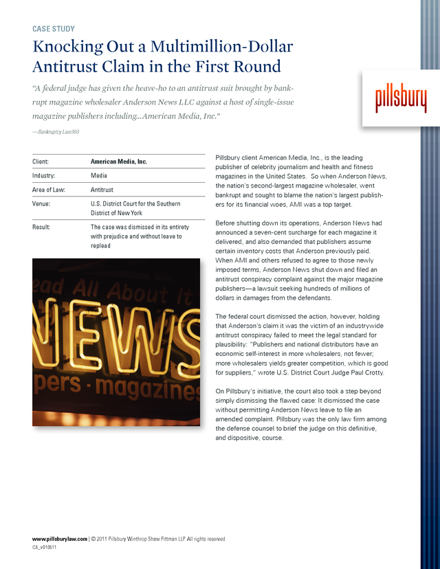 Current antitrust lawsuits picture